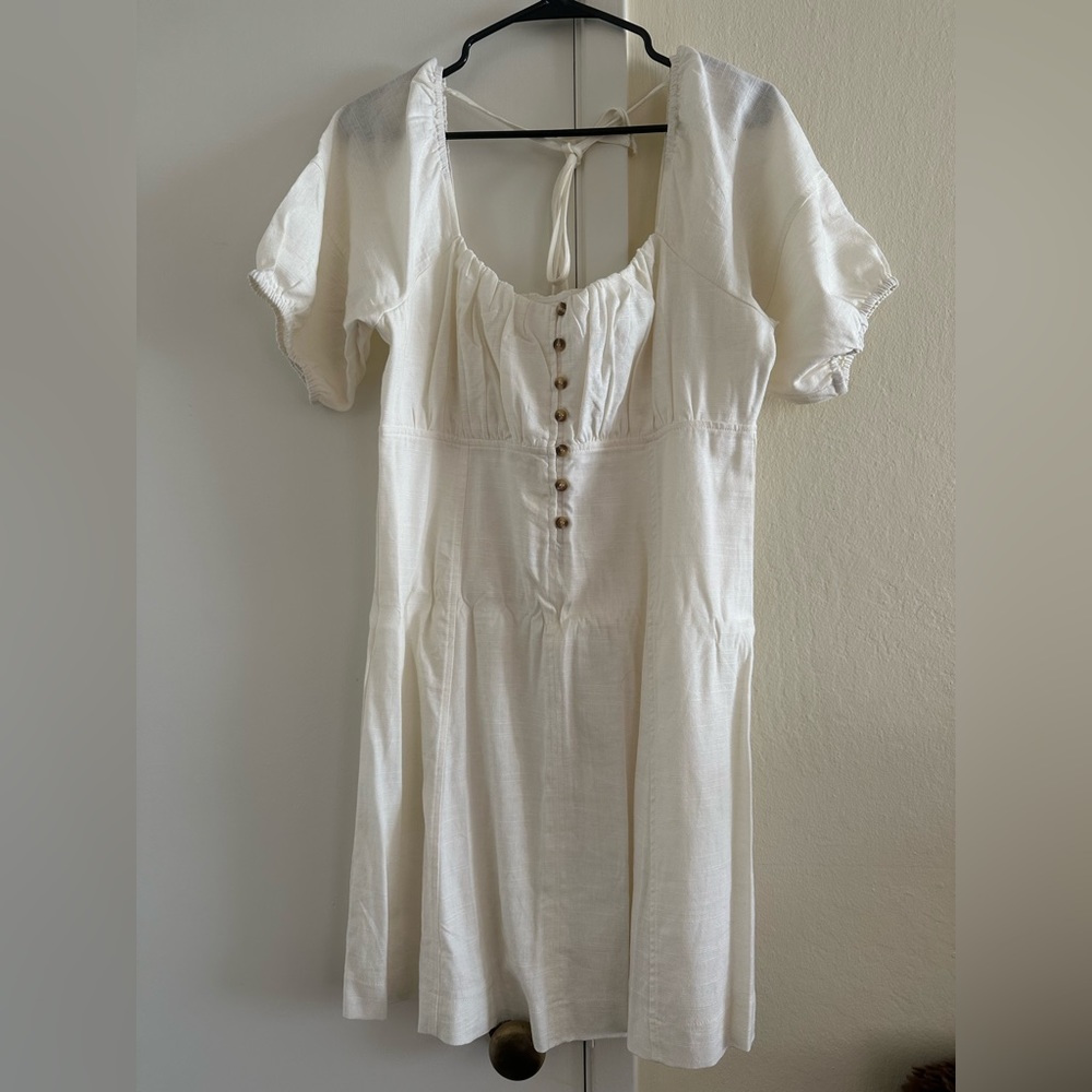 Mini White Linen Dress